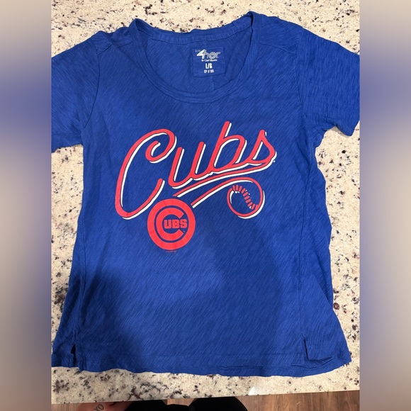 4Her Tops - Cubs Women Blue T-Shirt